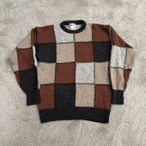 Vintage Royal Scott Wool Patch Sweater 90s Cozy Pullover